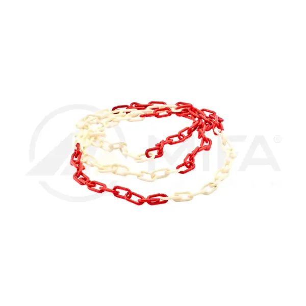 Plastik Zincir Kırmızı Beyaz 8 mm MT 6668/KB